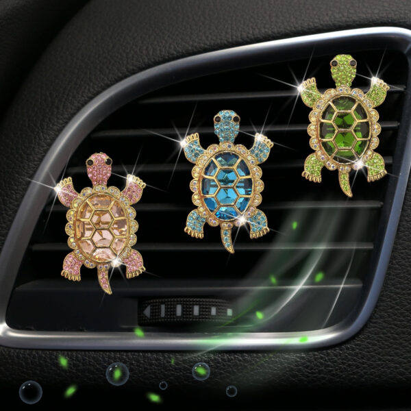 Wholesale Rhinestone Shiny Turtle Car Air Vent Decorative Clip