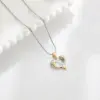 Wholesale Jewelry Vintage Style Classic Style Heart Shape Flower 304 Stainless Steel Plating Pendant Necklace Snake Chain