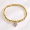 Wholesale Fashion Devil's Eye Copper 18k Gold Plated Zircon Bracelets In Bulk