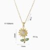 Wholesale European and American style sunflower necklace women's light luxury simple design fashion trend Joker temperament titanium steel clavicle chain