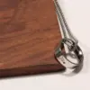 Wholesale PVD Coated Gold Plated Circle 201 Stainless Steel Necklace