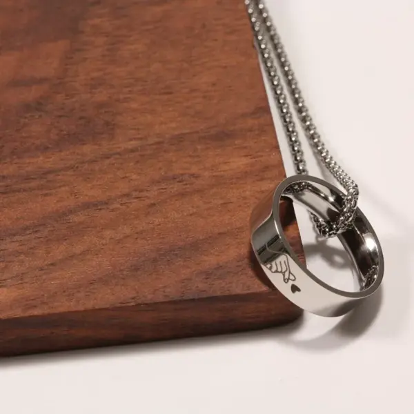 Wholesale PVD Coated Gold Plated Circle 201 Stainless Steel Necklace