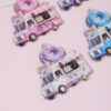 Wholesale 10pcs/pack Cute little car donut pendant, DIY phone chain, keychain