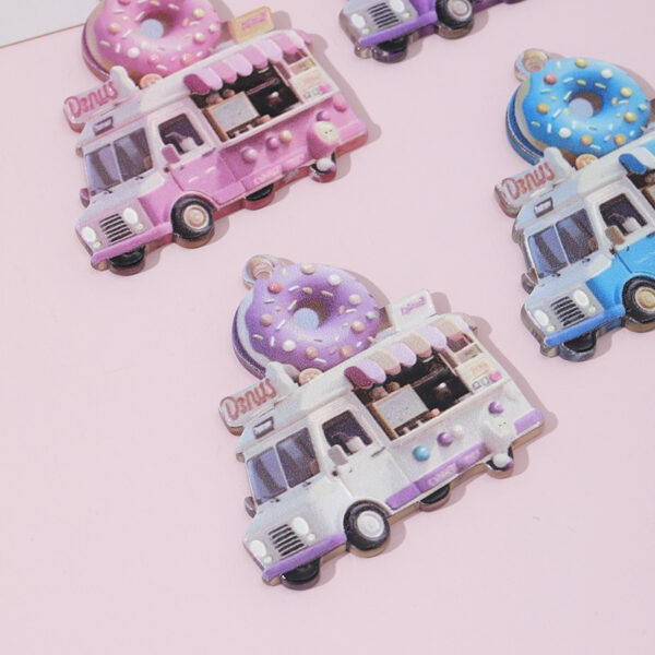 Wholesale 10pcs/pack Cute little car donut pendant, DIY phone chain, keychain