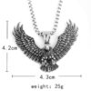 oly-928ba599418583707d7325ef23189dde Wholesale Factory Direct titanium steel eagle pendant punk necklace retro trendy men's stainless steel casting eagle pendant