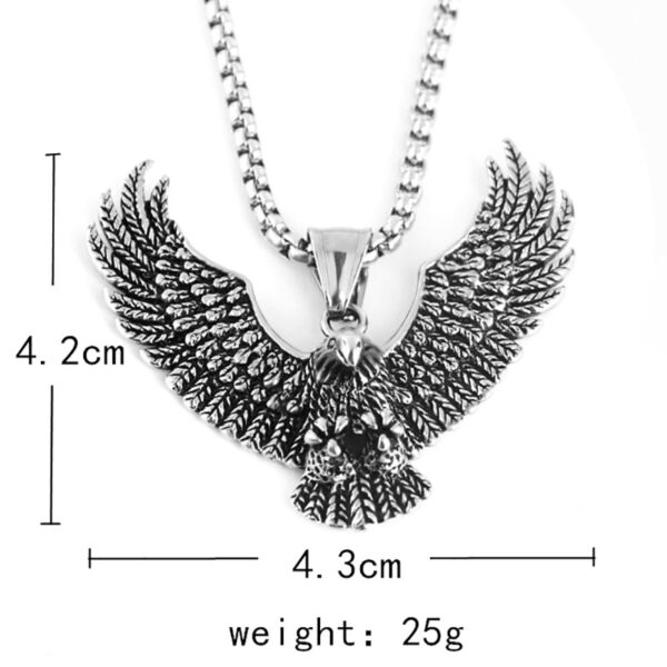oly-928ba599418583707d7325ef23189dde Wholesale Factory Direct titanium steel eagle pendant punk necklace retro trendy men's stainless steel casting eagle pendant