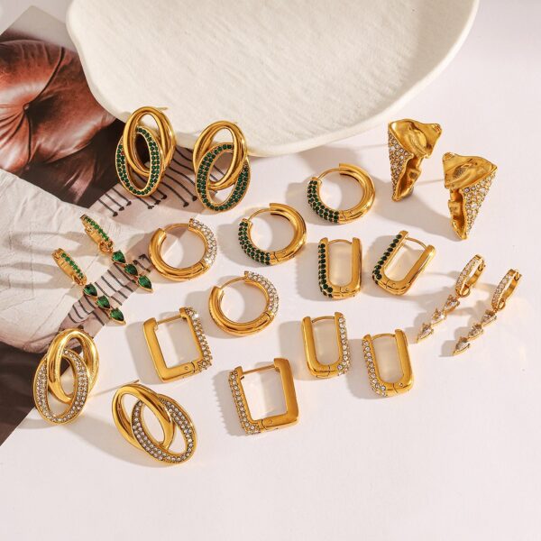 oly-928c9c212022f41fec7936b01ac6cb39 Wholesale Stainless steel and titanium steel earrings, geometric earrings