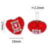 Wholesale Rose photo frame with heart-shaped soft sugar rhinestone ball