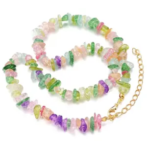 Colorful gravel / 43cm Long Tail Chain 5cm