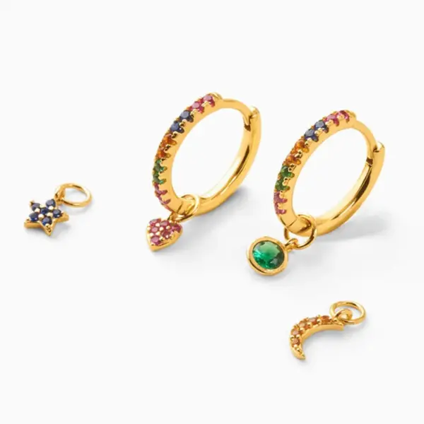 oly-9299325b442d2c76f43fd349a15102b7 Wholesale Fashion Geometric Plating Metal Artificial Gemstones Copper Earrings