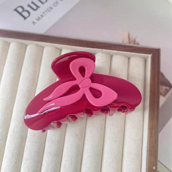 Wholesale New Chinese Sweet Colored Diamond Butterfly Clip Light Luxury High-end Acetic Acid Hairpin White Plum Shark Clip Hair Accessories