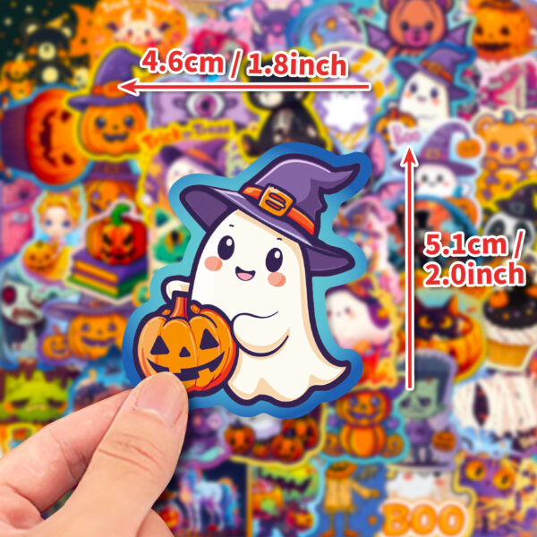 Wholesale 50 Halloween Day Graffiti Stickers Pumpkin Bat Castle Dark Cute Ghost Cartoon Stickers DIY Luggage