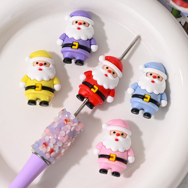 Wholesale Christmas Cartoon Series Through-Hole Rubber Beads