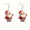 Wholesale Cartoon Santa Claus Acrylic Earrings