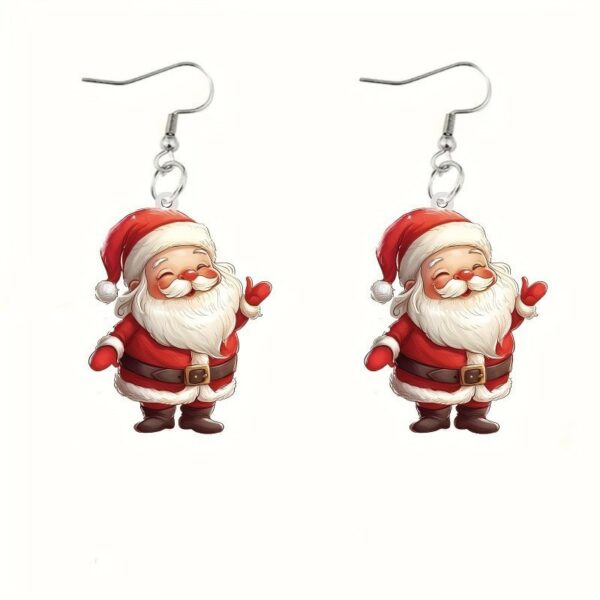 Wholesale Cartoon Santa Claus Acrylic Earrings