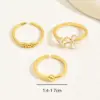 Wholesale Vacation Simple Style Flower Bow Knot Copper Enamel Plating Inlay Zircon 18k Gold Plated Women's Toe Rings