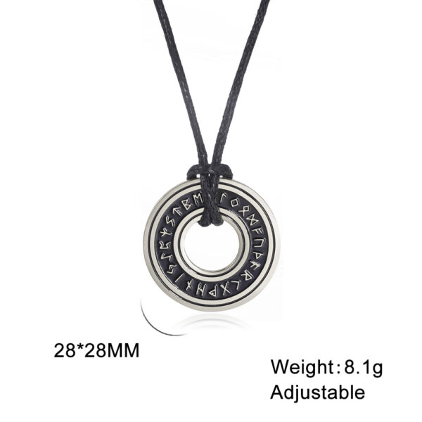 oly-92b30244abede4995c8d8439c68705ca Wholesale retro jewelry Viking circle pendant men's necklace factory direct stainless steel necklace