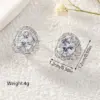 Wholesale 1 Pair Basic Simple Style Heart Shape Plating Inlay Copper Zircon 18k Gold Plated Ear Studs