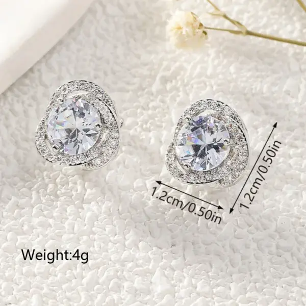 Wholesale 1 Pair Basic Simple Style Heart Shape Plating Inlay Copper Zircon 18k Gold Plated Ear Studs