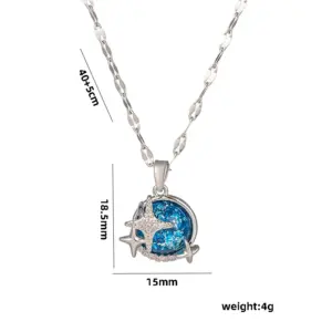 313 Planet Necklace / Steel Color