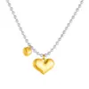 Wholesale Sold Jewelry Sweet Cool Exaggerated Heart-Shaped Choker Necklace Love Chain Stainless Steel Metal Necklace Video