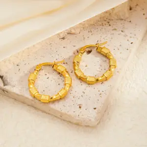 Golden Oil Pressure Irregular Earrings