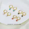 Wholesale 1 Pair Simple Style Geometric Inlay Titanium Steel Zircon Earrings