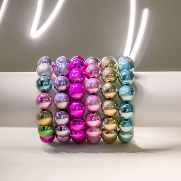 Wholesale Europe and the United States cross-border fashion personality dopamine CCB color bracelet colorful gradient beaded bracelet jewelry