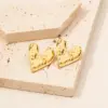 Wholesale Ion Plating (IP) Real Gold Plated 18K Gold Heart Shape 304 Stainless Steel Simple Style Classic Style Waterproof Non Tarnish Ear Studs