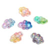 Wholesale acrylic color-transmitting gradient clouds vertical hole beaded diy mobile phone chain keychain aessories beads loose beads