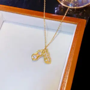 Gold, Small Size Pearl Peanut