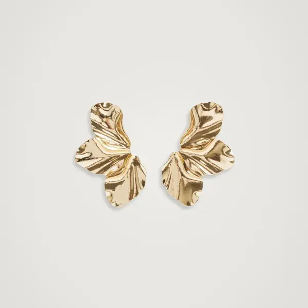 Wholesale 1 Pair Classical Lady Flower Copper Plating Gold Plated Ear Studs