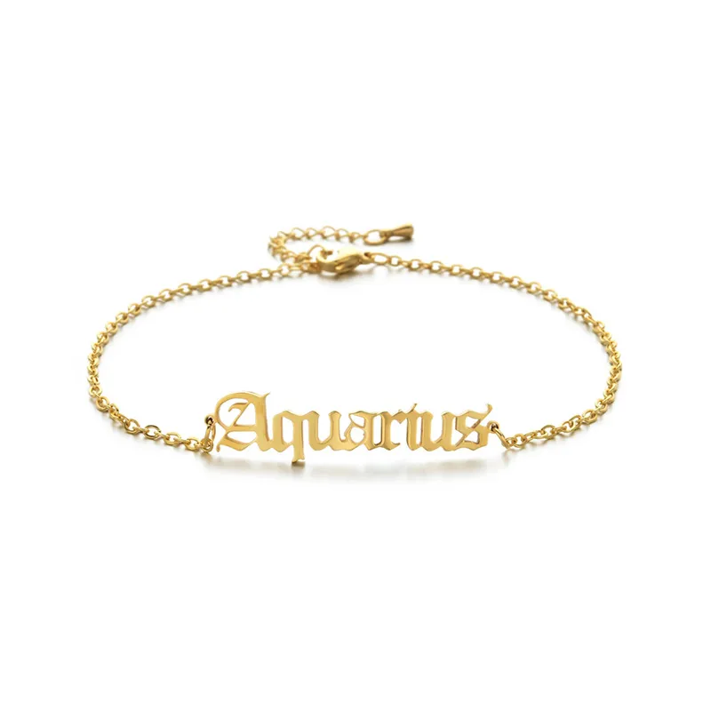 Wholesale Simple Style Commute Constellation Stainless Steel Plating Gold Plated Bracelets