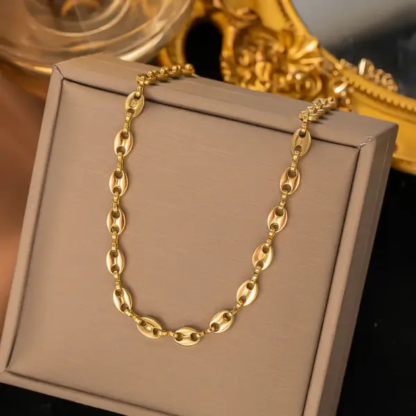 Wholesale Simple Style Geometric Titanium Steel Plating Bracelets Necklace