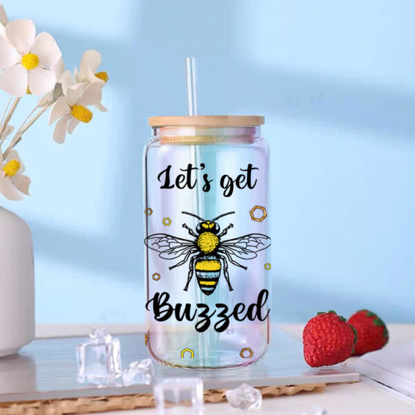 Wholesale UV transfer sticker glass crystal label Crystal sticker cross-border special sticker for 16oz glass cup 23cmX11cm