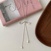 Wholesale Casual Bow Pull-Out Long Necklace for Women Korean Niche Ins Stylish Fashion Versatile Neck Chain Sweater Chain