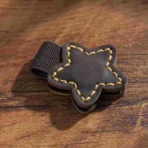 Magnetic buckle bookmark / Crazy horse coffee color
