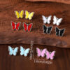 Wholesale Retro Sweet Colorful Butterfly Earrings - A Hot Selling Cross-Border Item on AliExpress; Simple, Versatile, Stylish, and Niche Earrings for Women