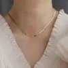 oly-9308b313dec9132b5fc3b2b2c0128354 Wholesale 304 Stainless Steel Solid Color Electroplated Golden Plated Simple Style Necklace