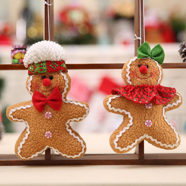 oly-930caf63596ea0e1bea4a90deddbb49c Wholesale Fabric Five-Star Christmas Tree Gingerbread Man Pendant
