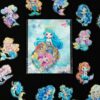 Wholesale Cross-border 30 laser bronzing cartoon hand-painted mermaid princess graffiti stickers DIY children's creative hand account