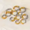 PVD Coated 18K Gold Plated Color Block 304 Stainless Steel Simple Style Commute Waterproof Non Tarnish Earrings