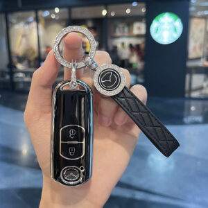 Mazda B- Smart 2 Key [Black Single Shell] + Car Logo Leather Rope