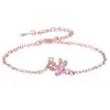 Wholesale Sweet Paw Print Copper Plating Inlay Zircon Rose Gold Plated Rings Earrings Necklace