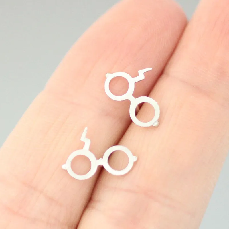Wholesale PVD Coated 18K Gold Real Gold Plated Glasses 304 Stainless Steel Fashion Waterproof Non Tarnish Ear Studs