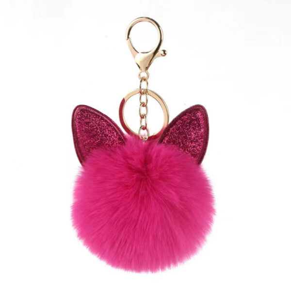 Wholesale Plush New Rabbit Ears Ethnic Ball Car Keychain Pendant Men's and Women's Bag Hanging Ornaments Spring Gift Spot