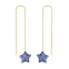 Fashion Star Stainless Steel Plating Drop Earrings 1 Pair