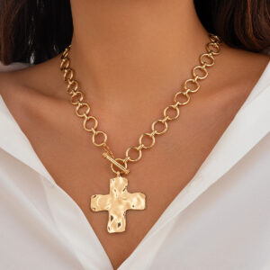 Wholesale Punk ins style cross pendant necklace