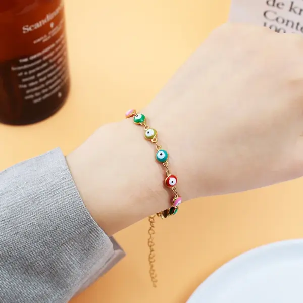 Fashion Eye 304 Stainless Steel No Inlaid Bracelets In Bulk