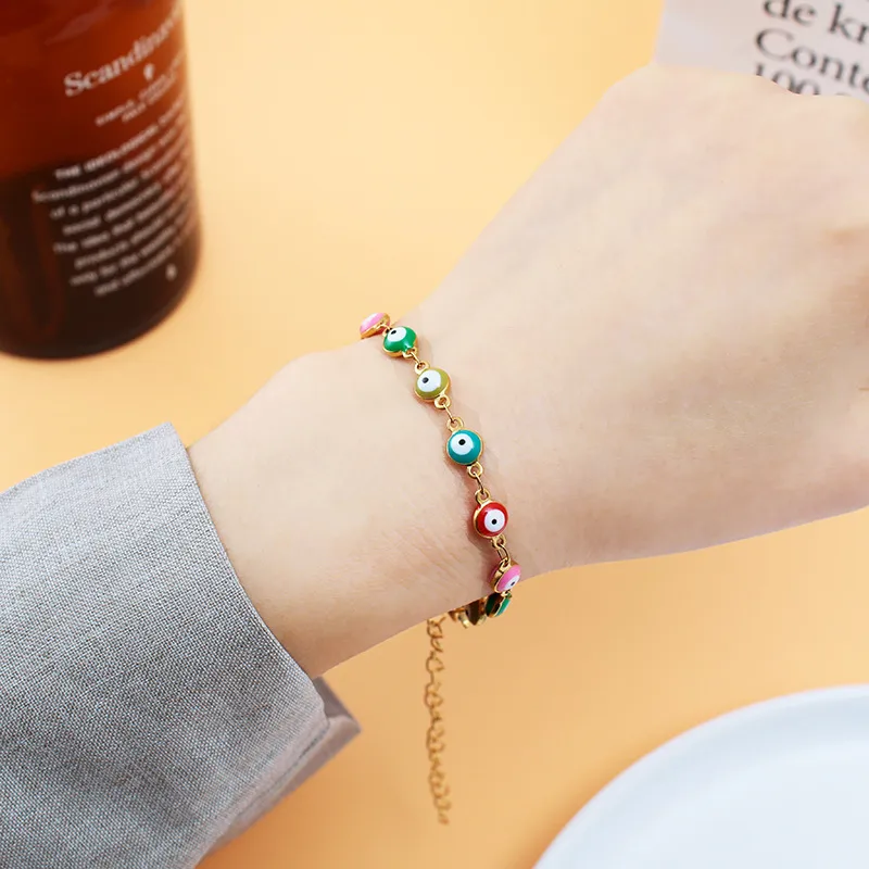 Wholesale Fashion Eye 304 Stainless Steel No Inlaid Bracelets In Bulk